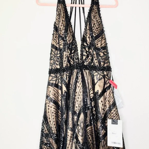 Mac Duggal 67583 Black/Nude Ball Gown NWT - Picture 2 of 6